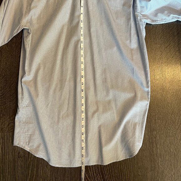 Canali Microprint Blue Dress Shirt - Picture 4 of 5